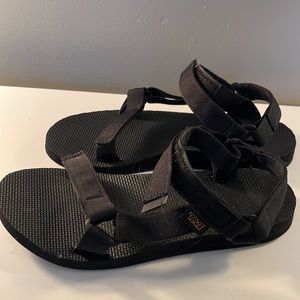 Women’s black Teva sandals